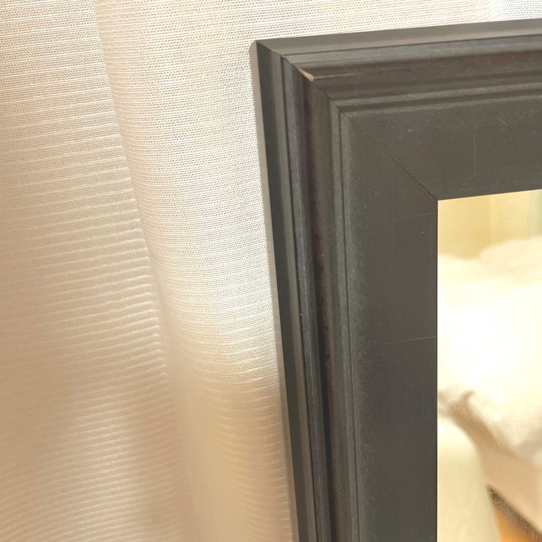 額縁付き 鏡❤︎メイク　ミラー　鏡台　ブラック