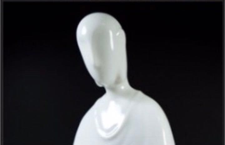 海外作家物 白磁流木オブジェ(艶A)禅スタイル フランス画廊 坐禅