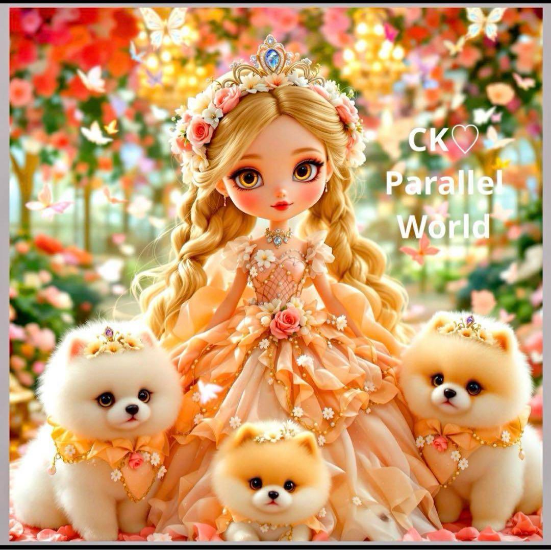 ❤️オーダー製作お受付用 確認用生地一部 188❤️女の子とポメ