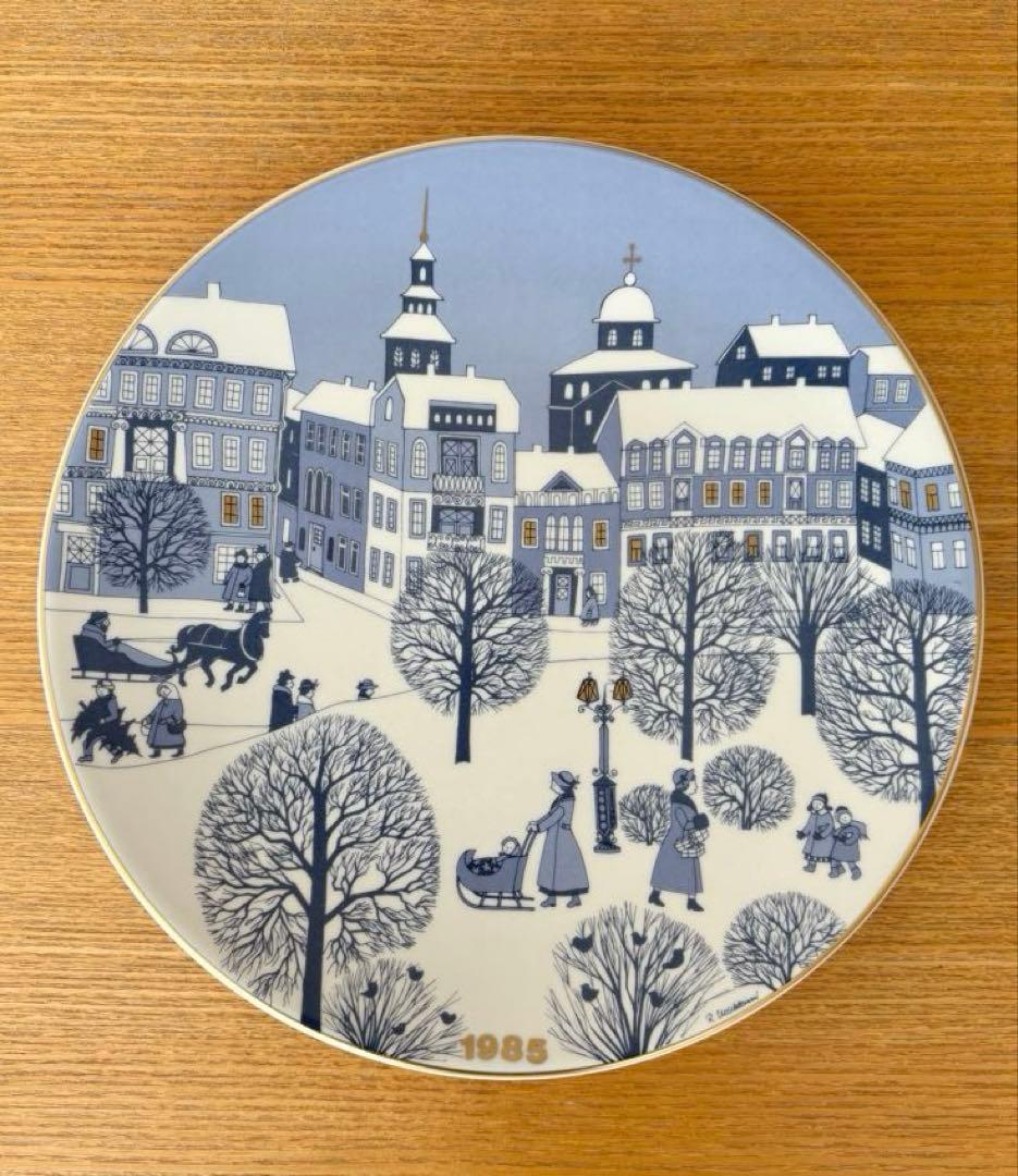 ARABIA ウオシッキネン 1985年クリスマスプレート(イヤープレート)