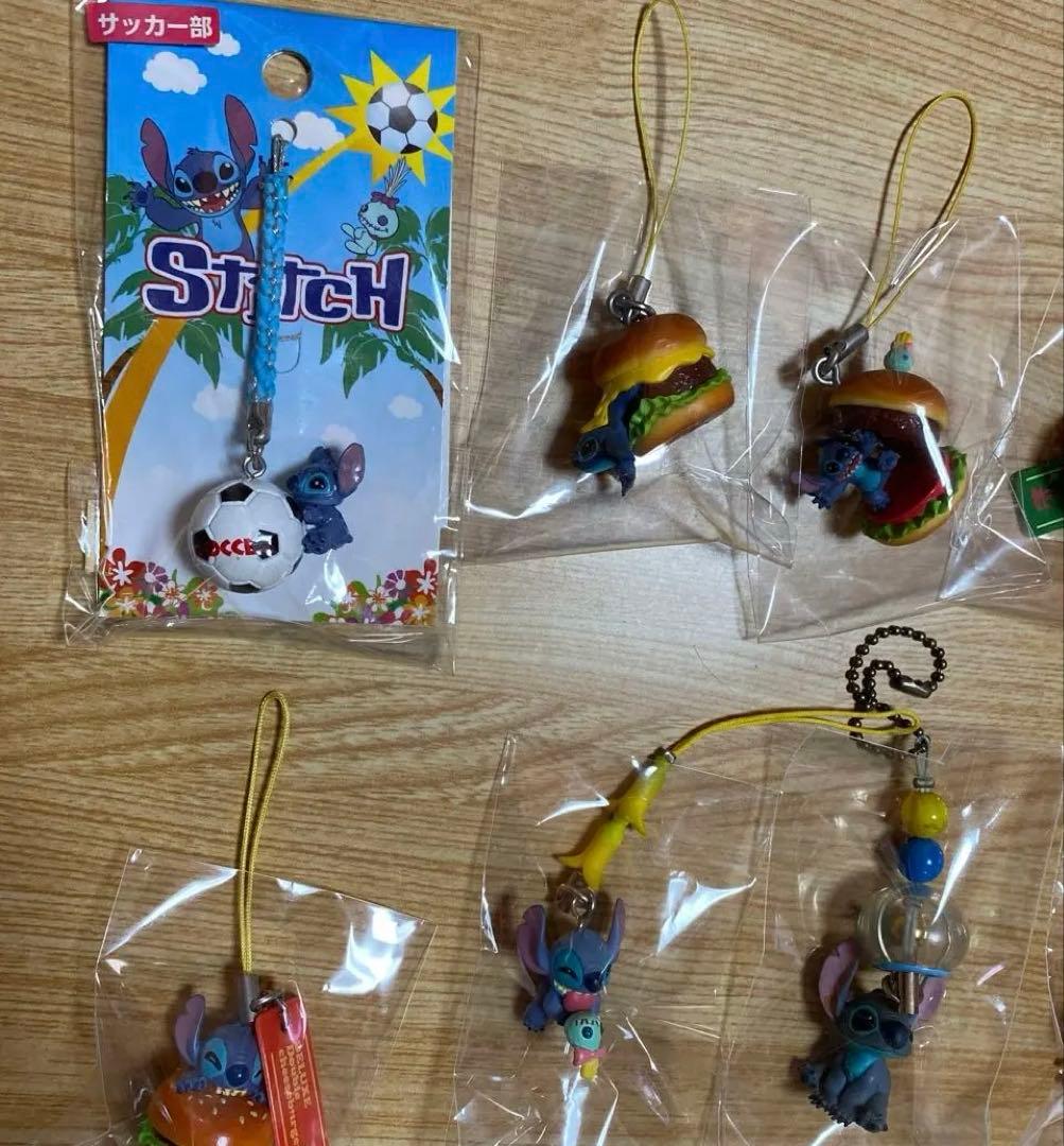 スティッチ ハンバーガー　ストラップ　小さいフィギュアなど