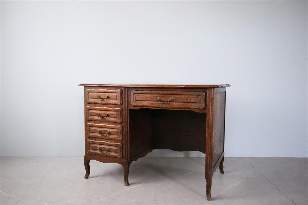 英国アンティーク木製ネストテーブル3台/収納式机/飾り棚/花台(89-81