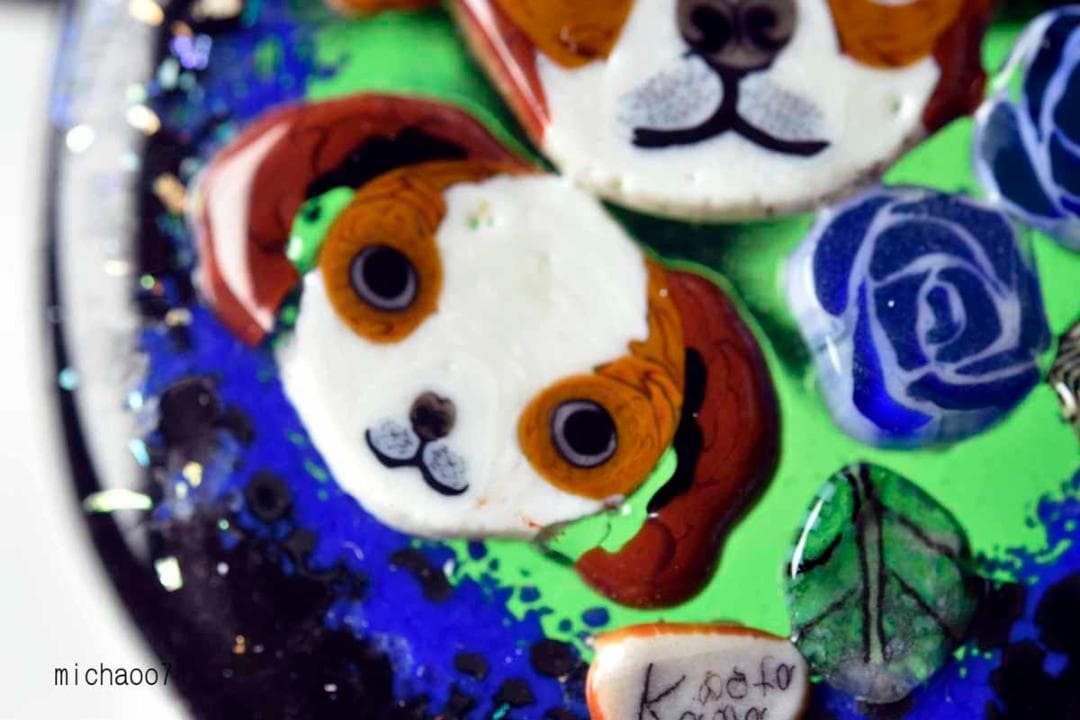 とんぼ玉 トンボ玉 蜻蛉玉 ペンダントトップ ガラス細工 13454-491