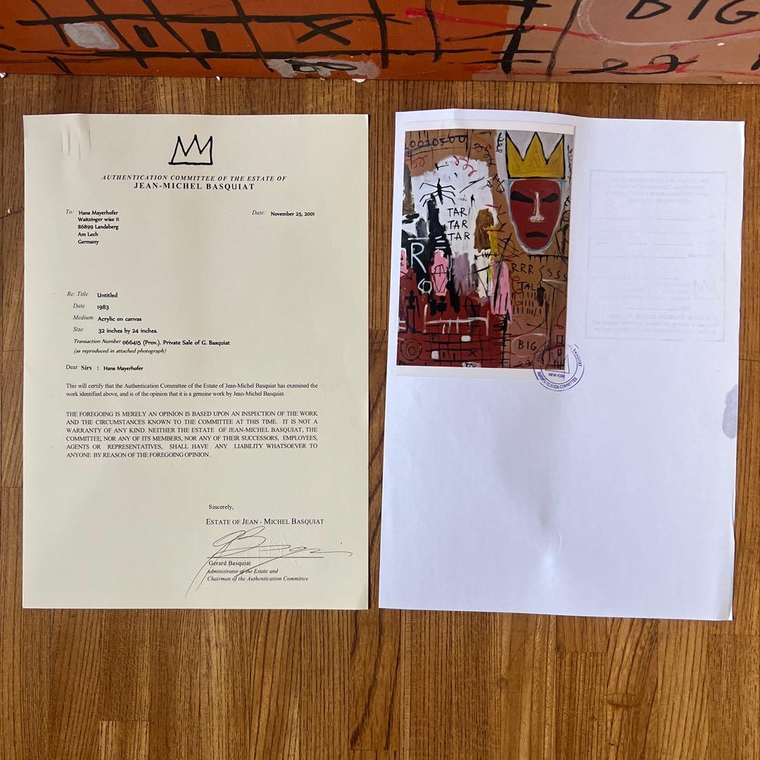 貴重 ジャン=ミシェル・バスキア 大型肉筆油彩画 - メルカリ