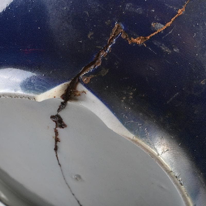 伊万里焼 古伊万里 染付 花文鉢 金継ぎ直し 桐箱付 V R5888 - メルカリ