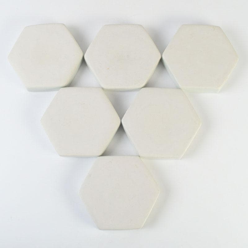 和食器 茶懐石 倶門窯 瀧田項一作 上絵六角皿揃 六客 共箱 M 9886