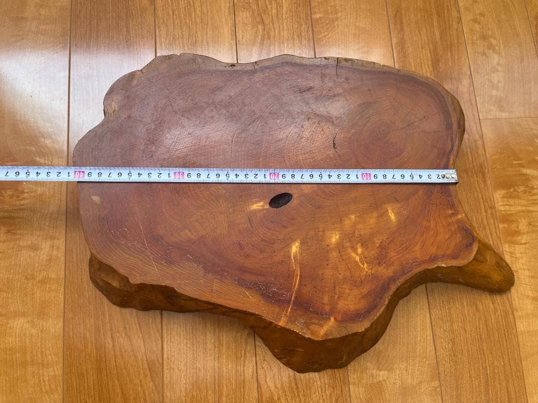 【天然一枚板】飾り台 盆栽台 花瓶台 座卓 大型【光沢仕上げ】