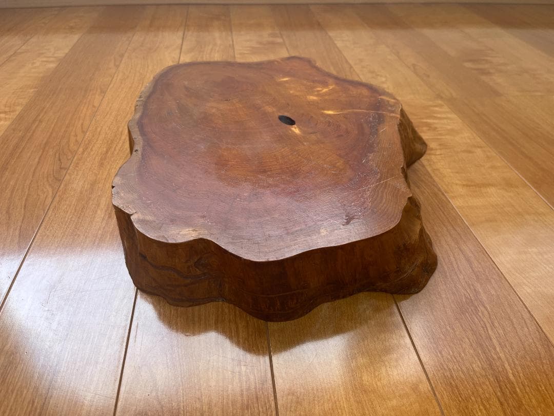 【天然一枚板】飾り台 盆栽台 花瓶台 座卓 大型【光沢仕上げ】