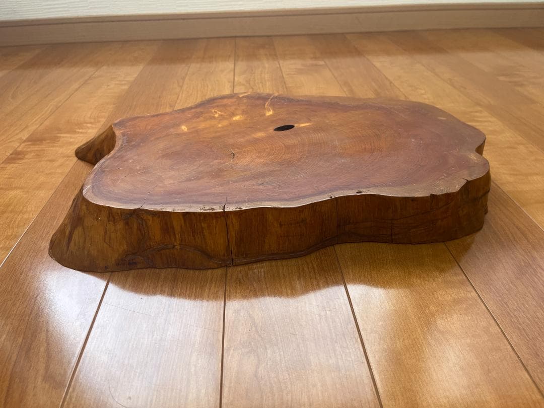 【天然一枚板】飾り台 盆栽台 花瓶台 座卓 大型【光沢仕上げ】