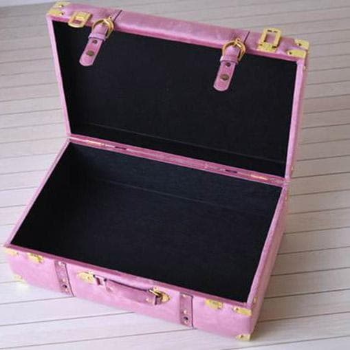 収納ボックス トランク型 ピンク 大