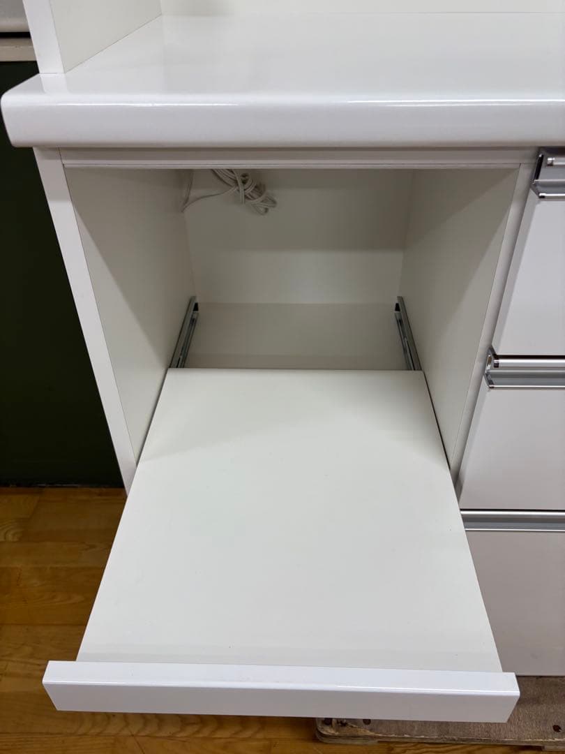 M049 松田家具製 レンジボード カップボード 上下分割可能　幅880mm