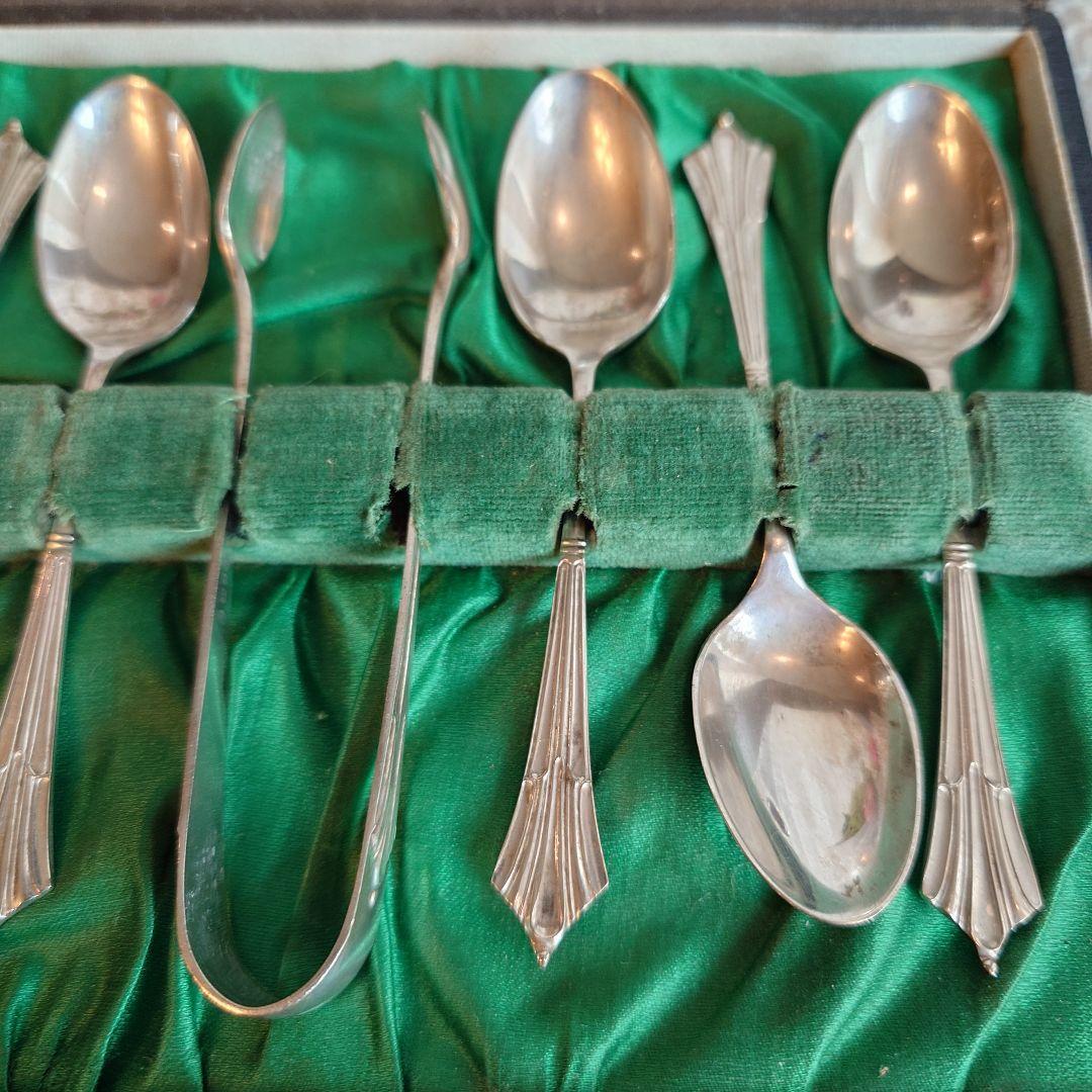イギリス製　シルバースプーン　シュガートング　カトラリーセット