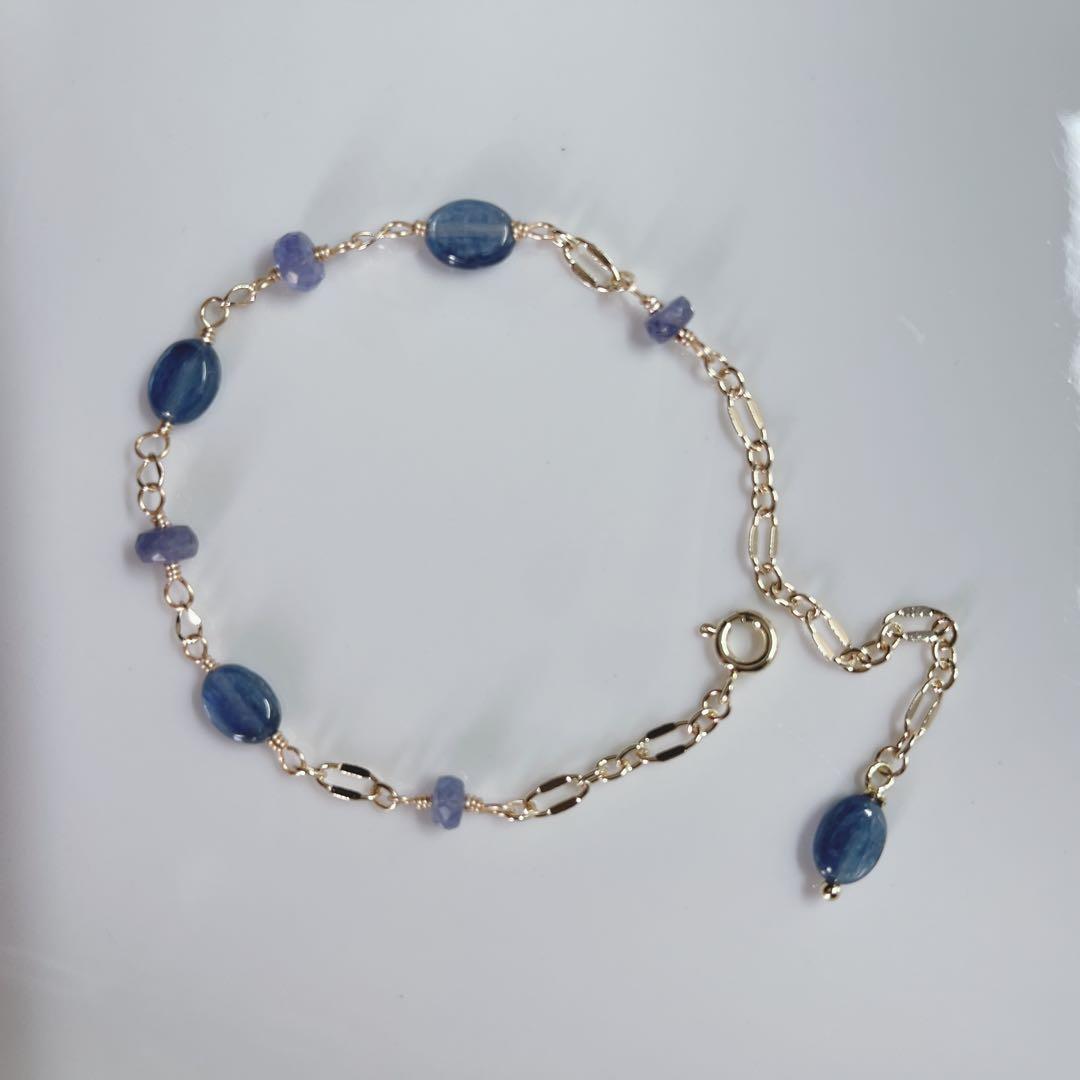 NO.b313】14kgfブレスレット カイヤナイト タンザナイト - メルカリ