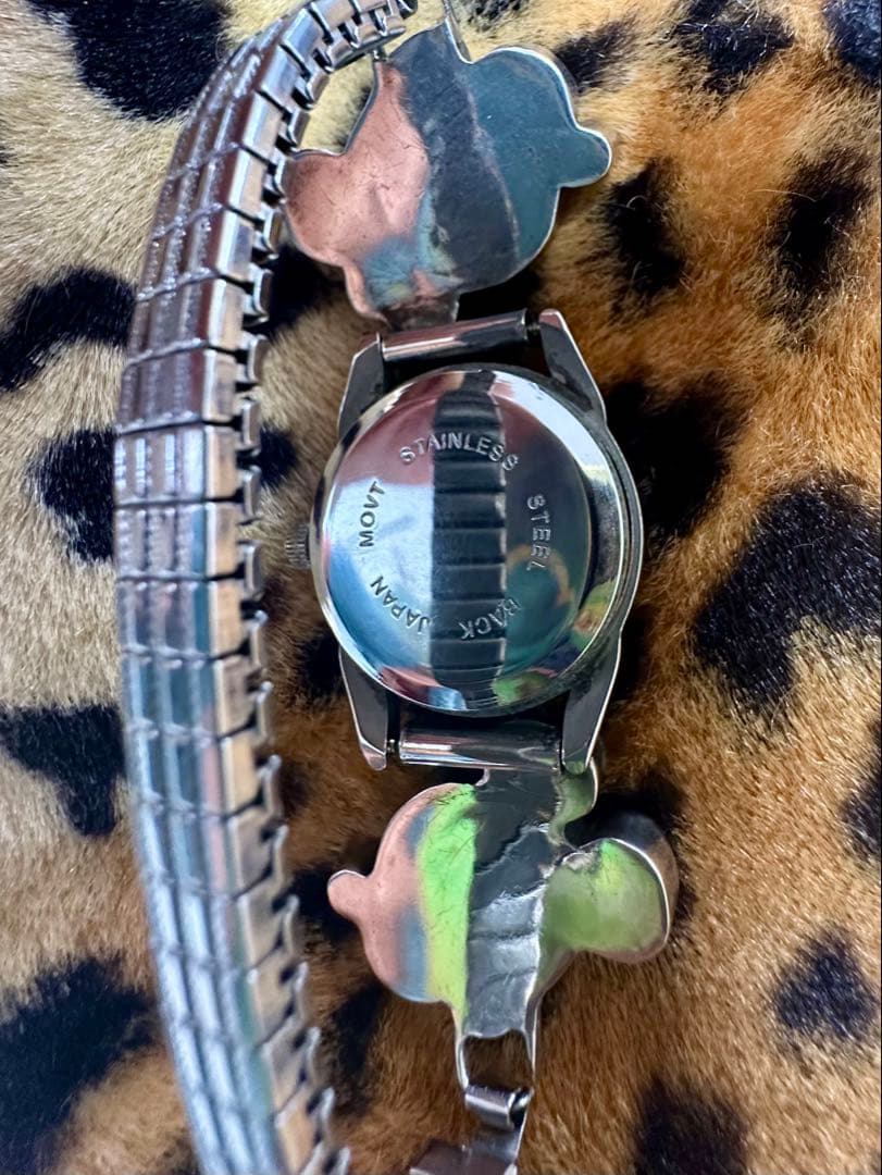 ズニ族　シルバー　ミッキー腕時計