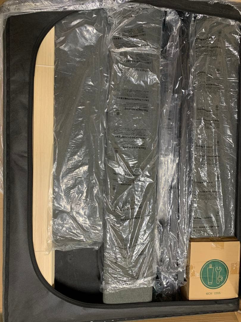 ZINUS 布張り ベッドフレーム セミダブル Platform グレー ジヌス