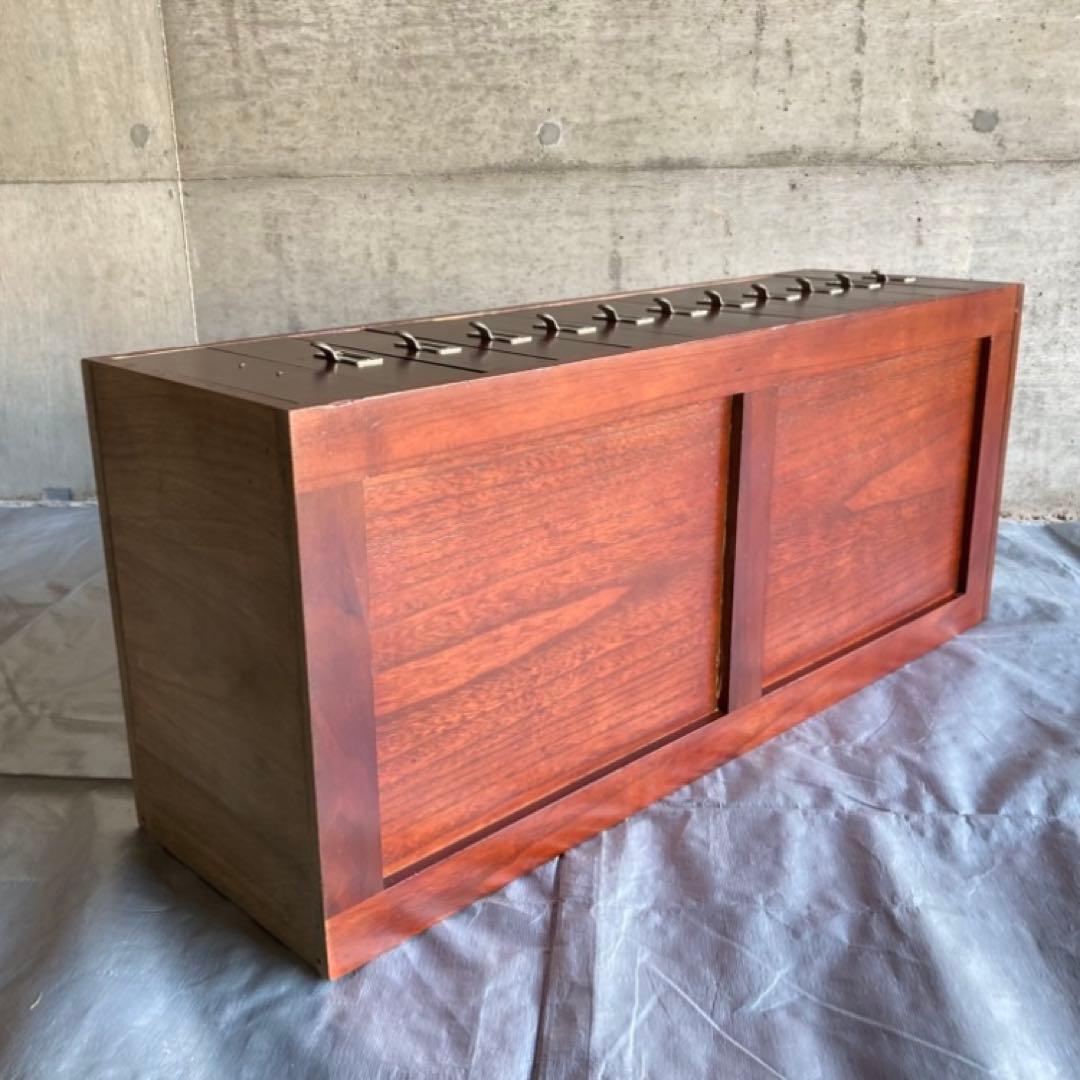 木製 ラック チェスト 引き出し 小物入れ 書類 12杯 縦長 家具 レトロ