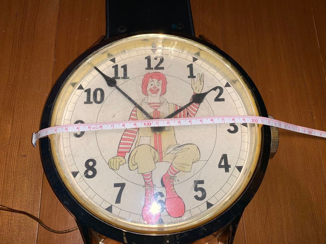動作品　70年代　ビンテージ　マクドナルド　腕時計型　掛時計　ロナルド　ドナルド