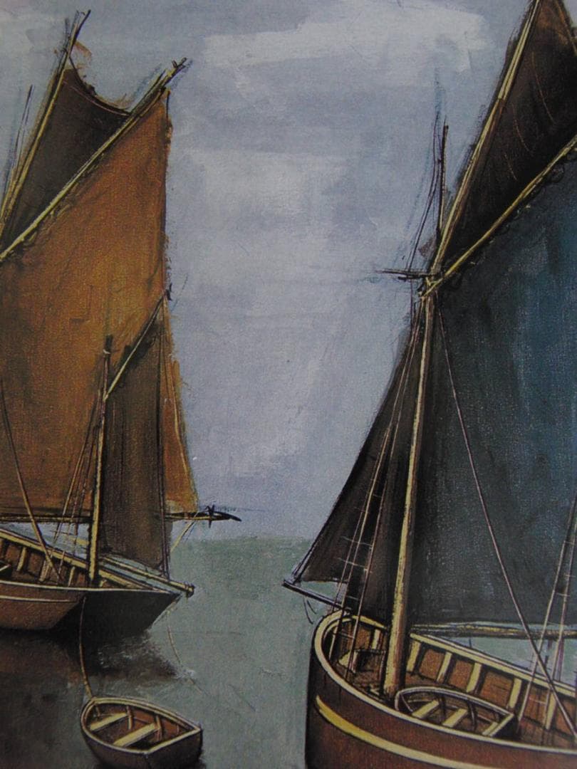 ベルナール・ビュッフェ「Bateaux de peche」希少画集の額装画 - メルカリ