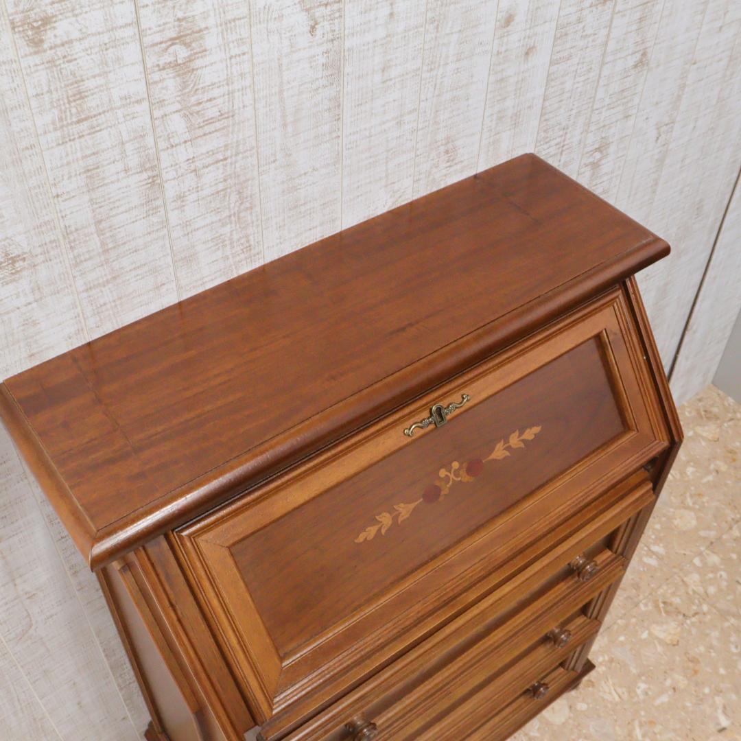 管理126-2 イタリア ライティング ビューロー 机 木製 完成品 デスク