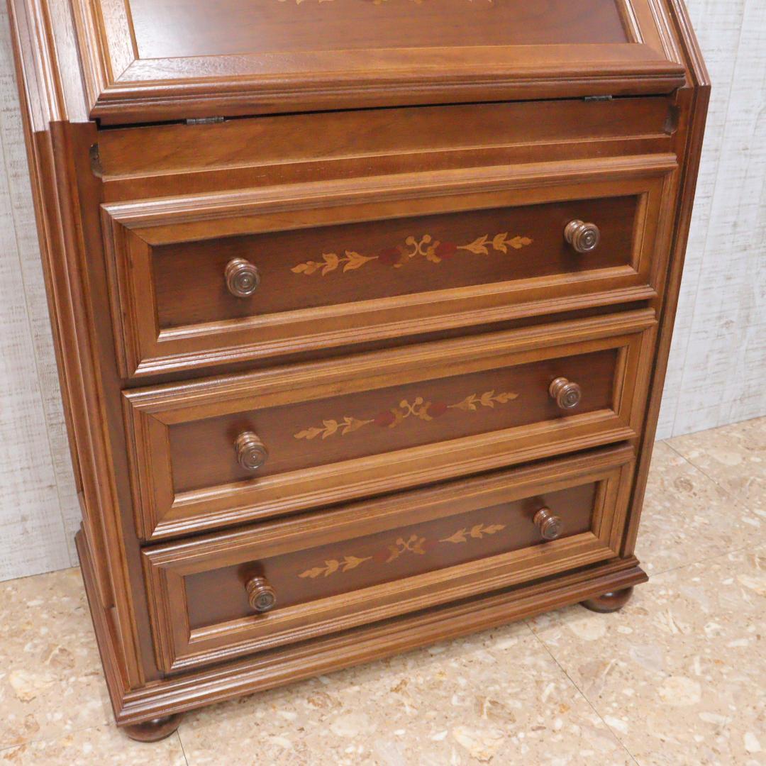 管理126-2 イタリア ライティング ビューロー 机 木製 完成品 デスク