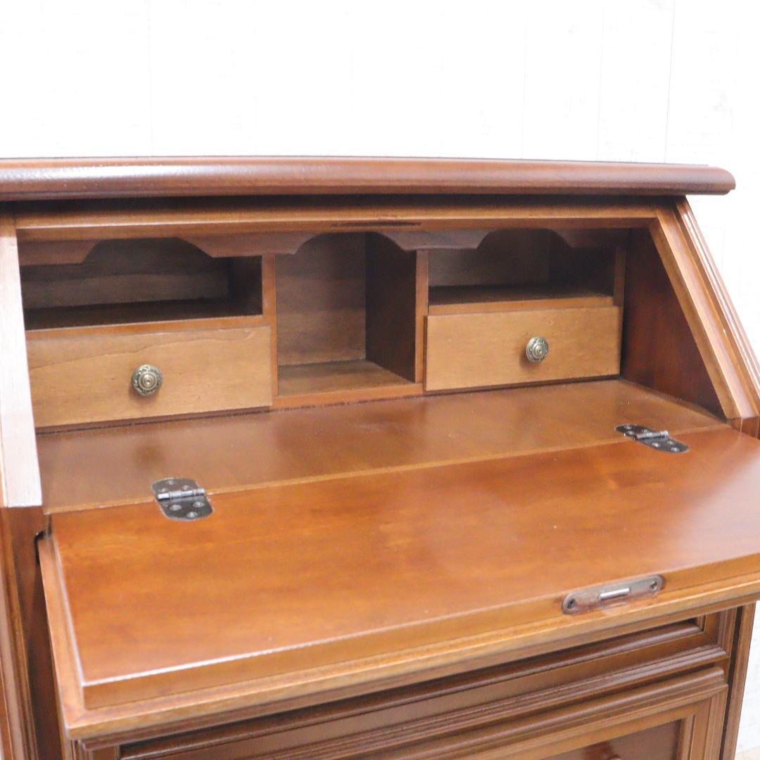 管理126-2 イタリア ライティング ビューロー 机 木製 完成品 デスク