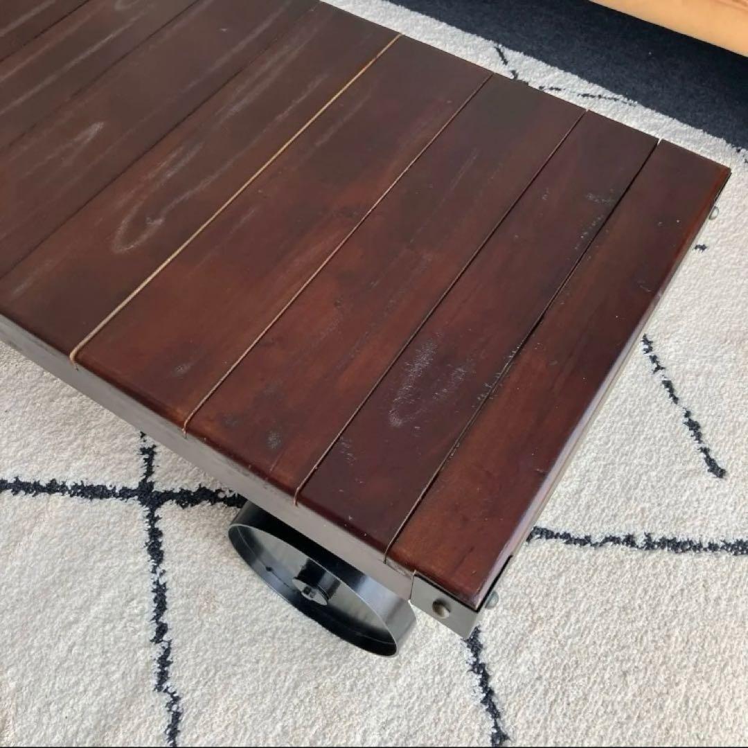 新品☆ヴィンテージ風トロリーテーブル　ローテーブル コーヒーテーブル