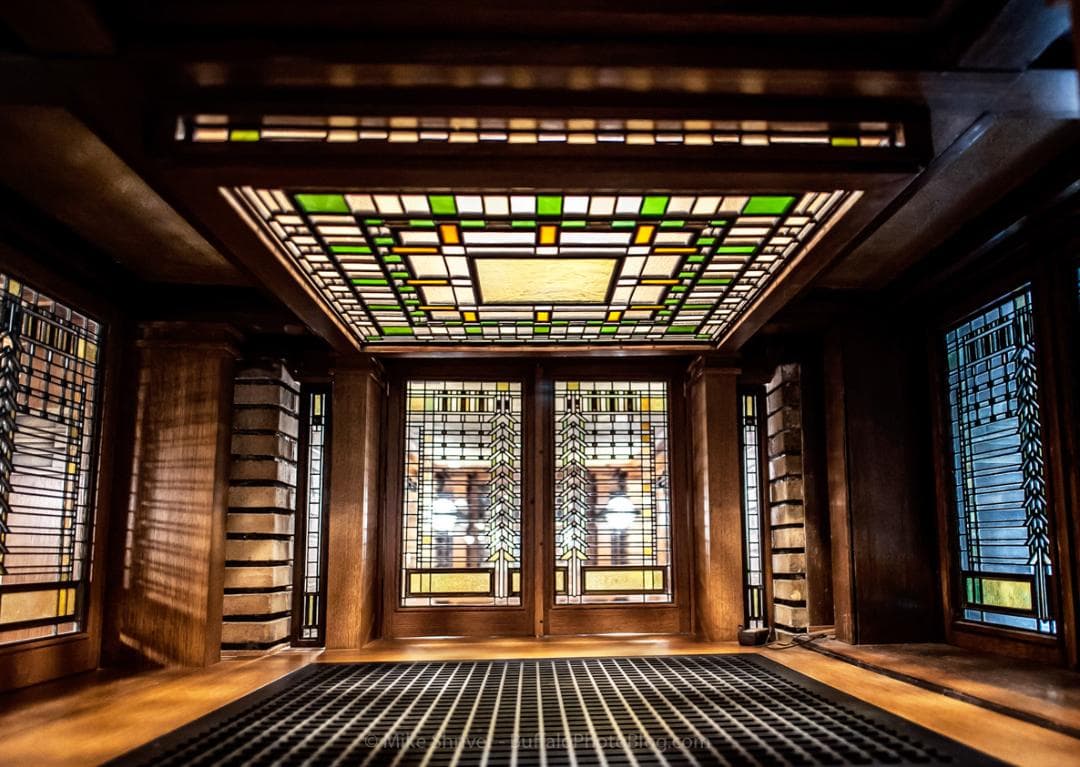 フランク・ロイド・ライト ダーウィン Dマーティン邸 ヴィンテージステンドグラス