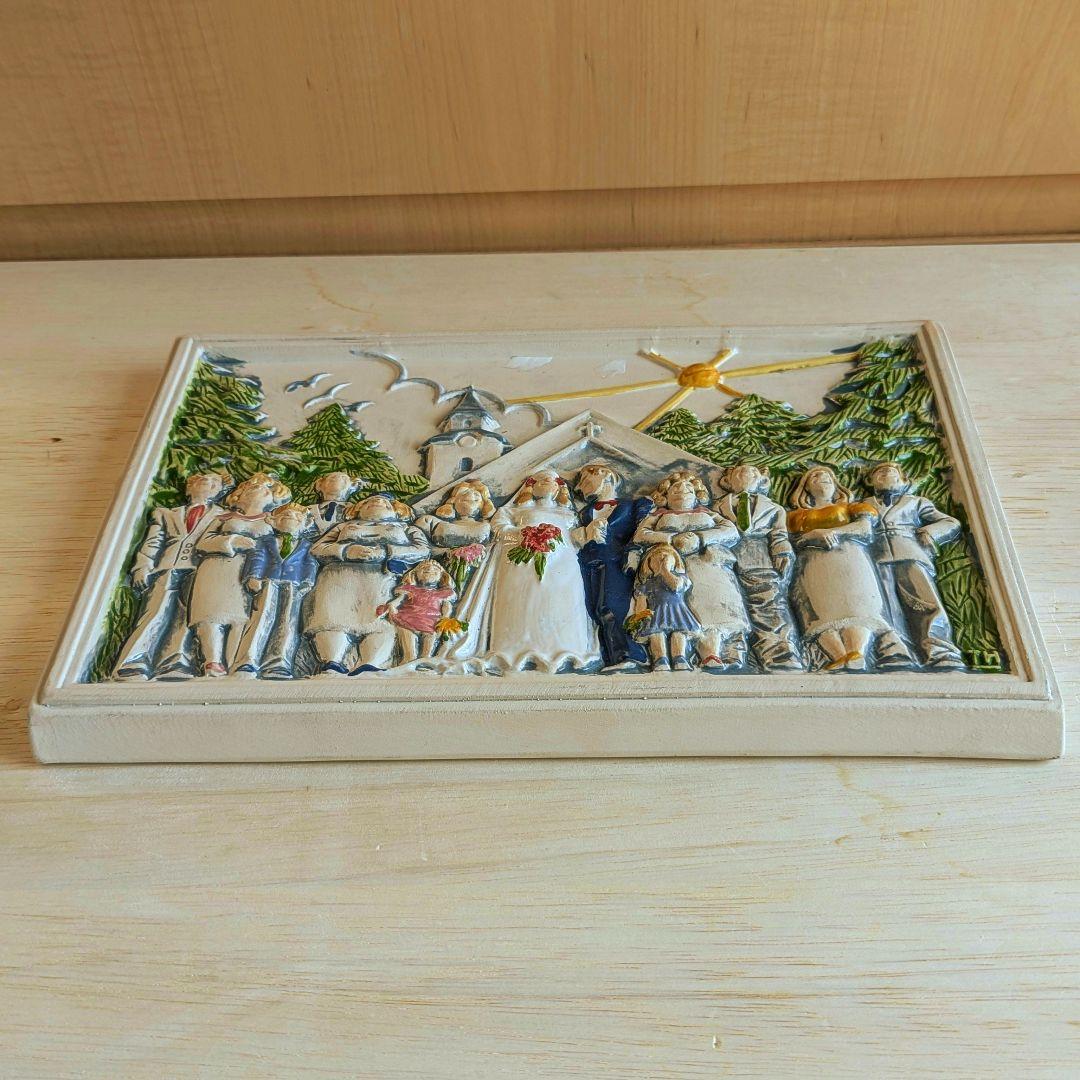 北欧　ジイガントフタ　陶板　Happy Wedding♡