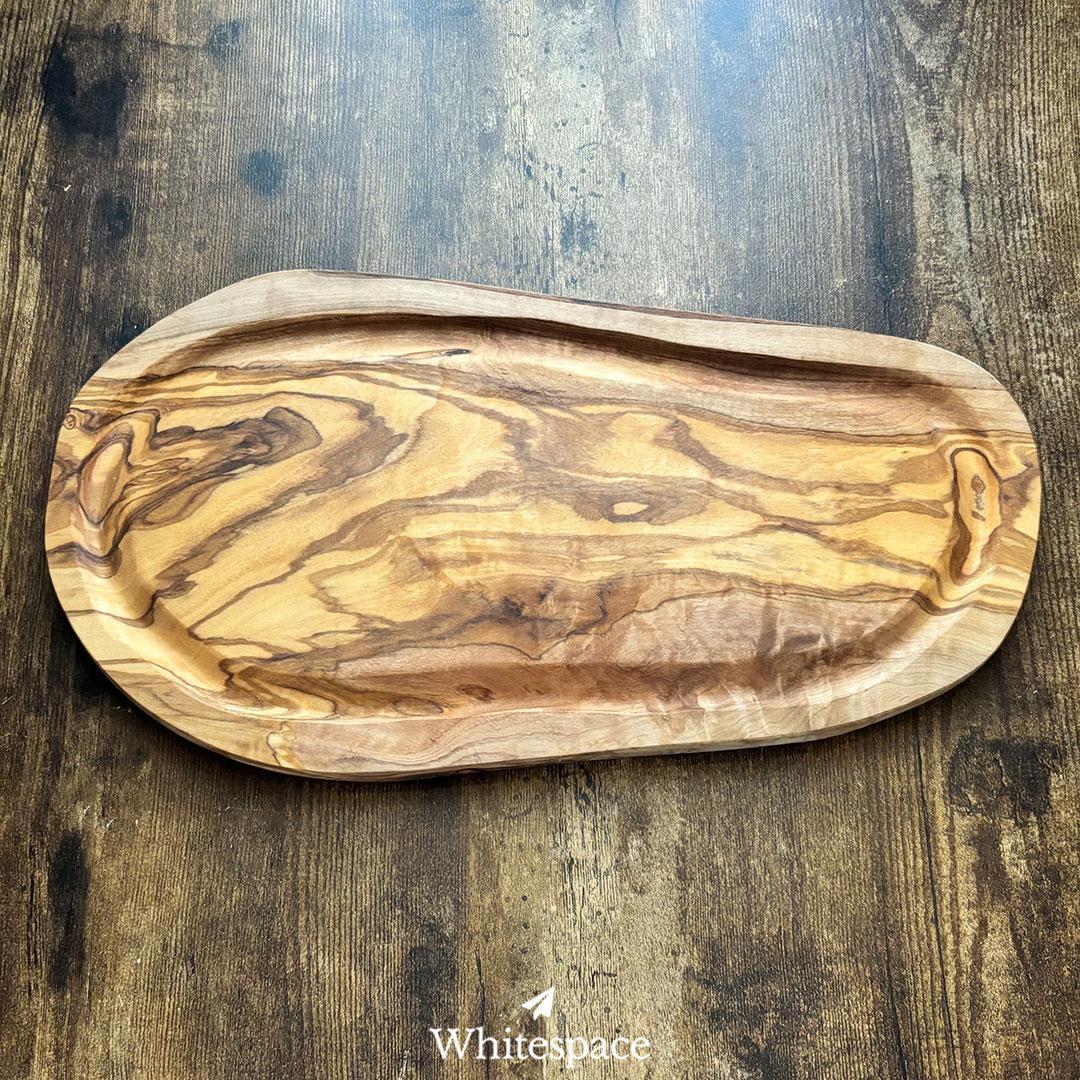 縁 溝付き オリーブウッド カッティングボード まな板 ハンドメイド チュニジア