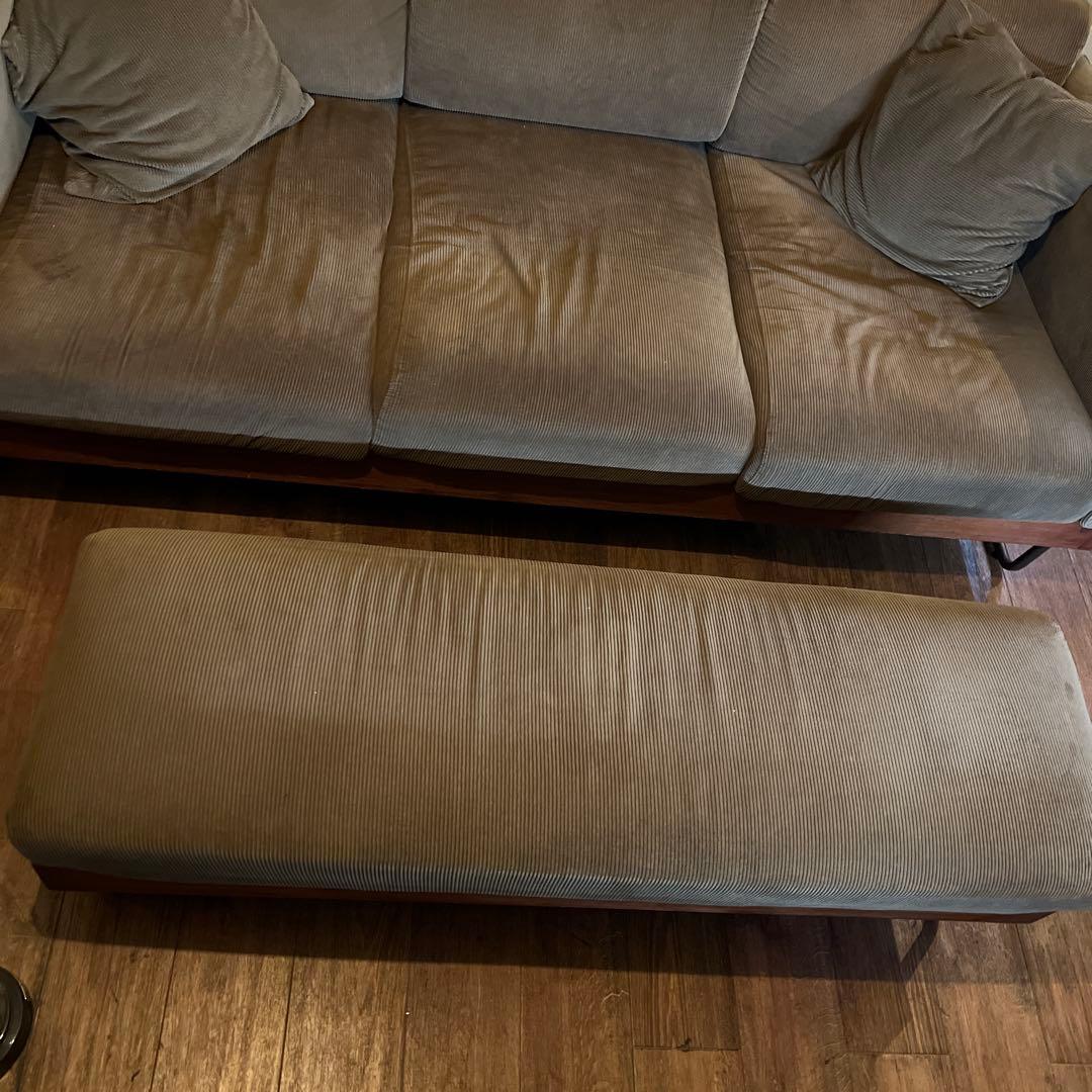 グレー 3人掛けソファ セット　モダンデザイン