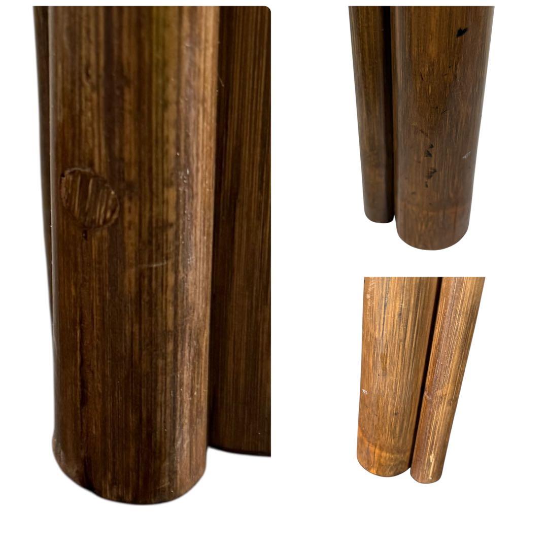 KZ035 【希少デザイン】コスガ　kosuga ラタン籐　ガラステーブル