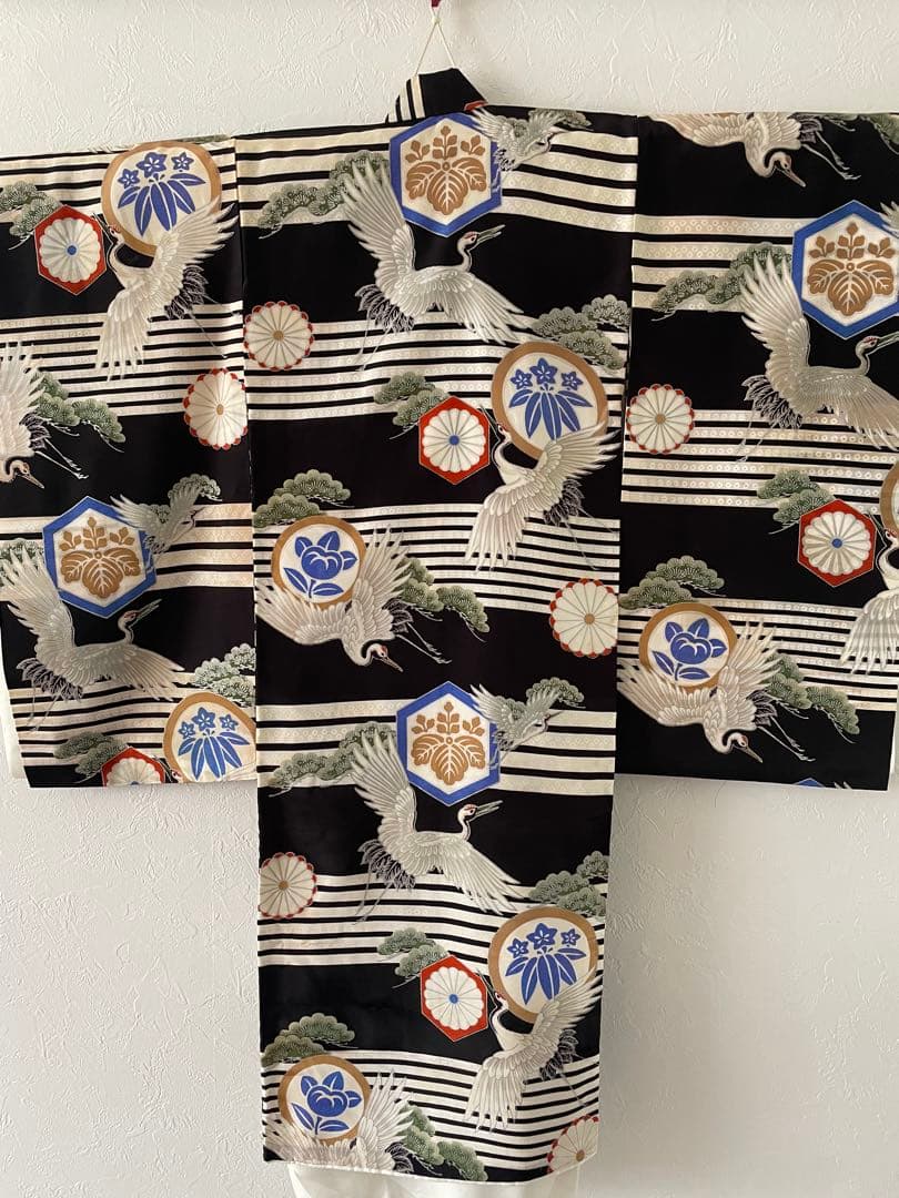 七五三　3歳　男の子　お着物と総絞りの被布コーデセット