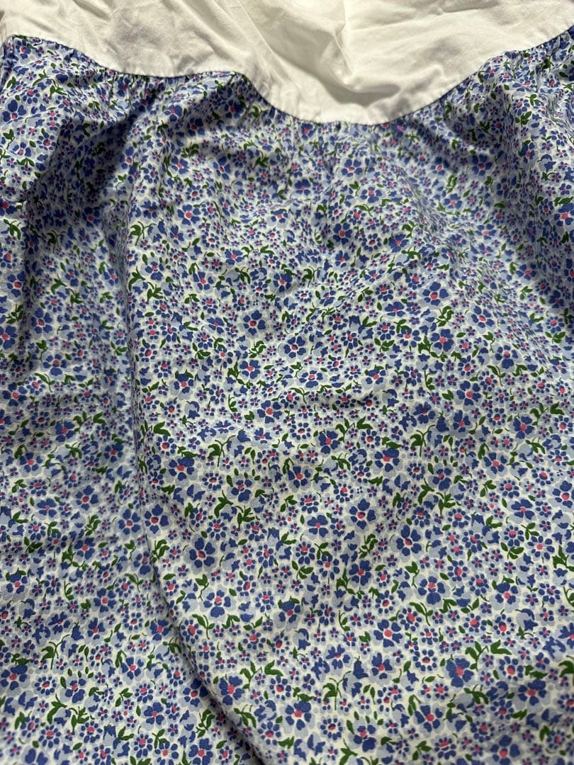 ☆激レア　ラルフローレン　ベッドスカート　ダブルベッド　青小花柄　シーツ☆