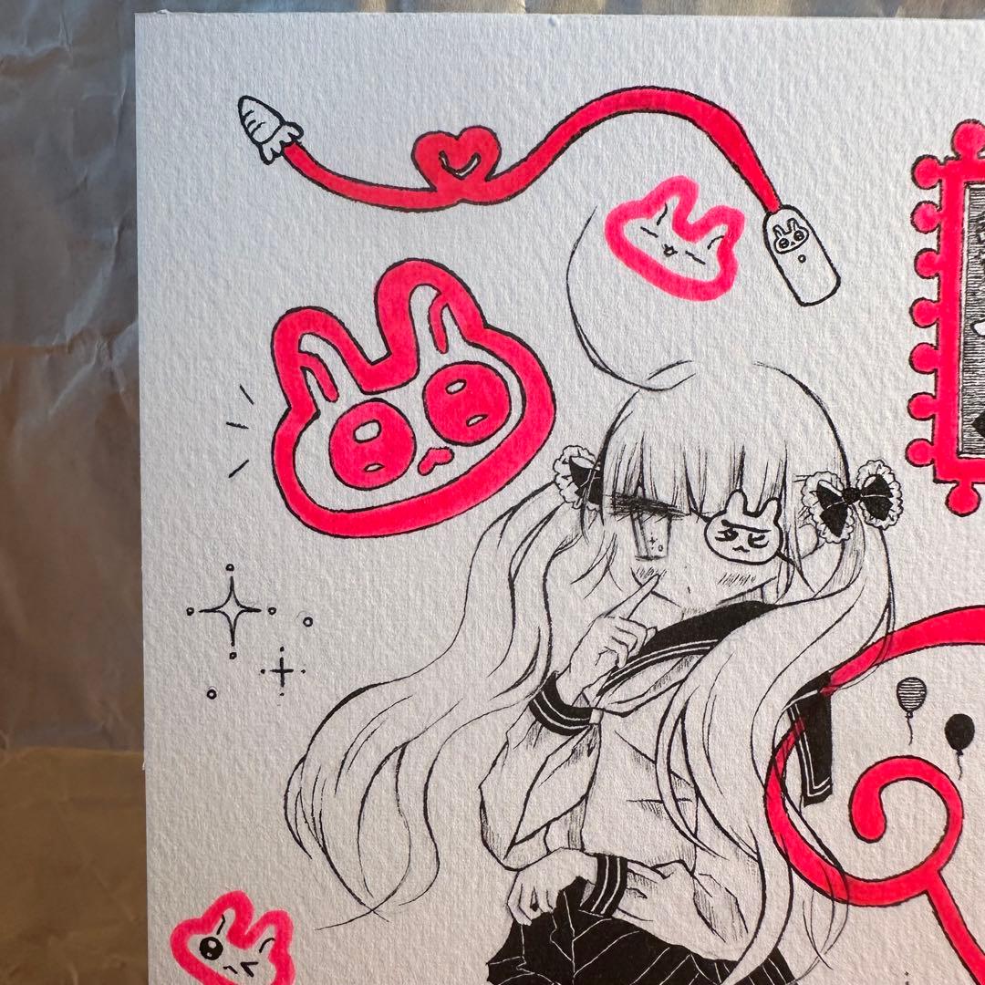 原画 「うさぎは多産の象徴」 オリジナル 手描きイラスト アナログ