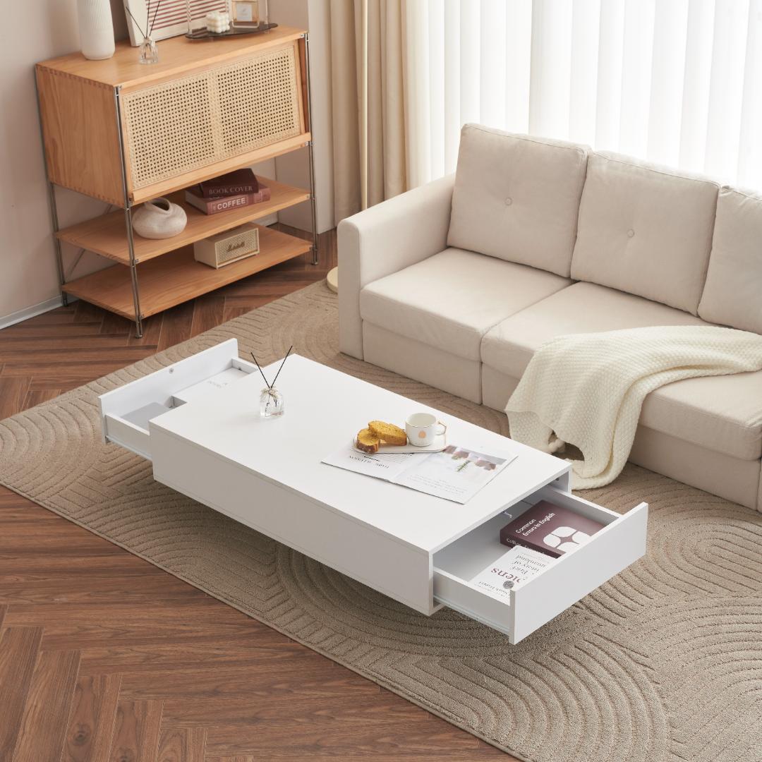 【新品】大容量収納付きローテーブル 簡単開閉 木製 おしゃれ