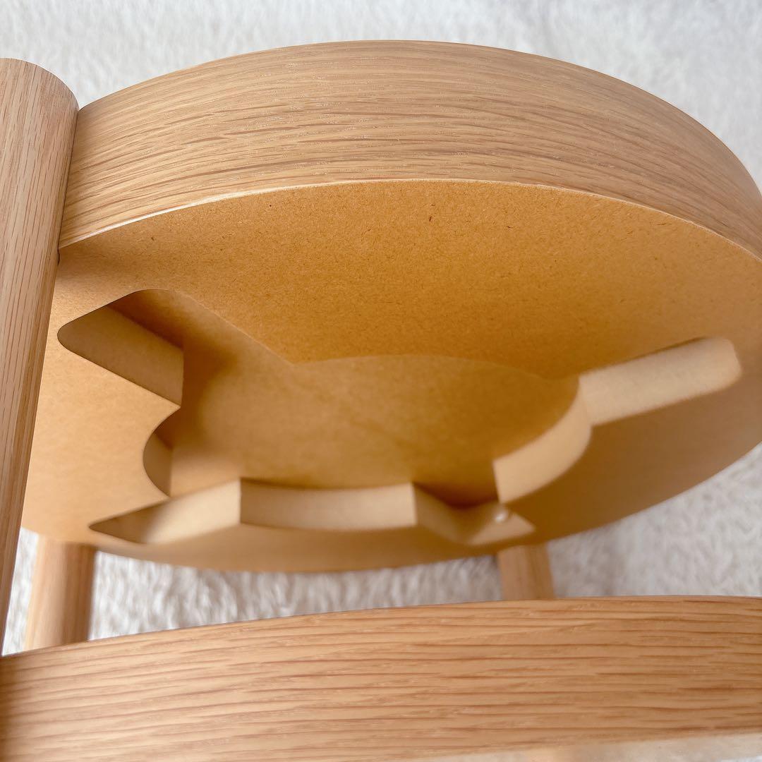 美品】 シリンダ サイドテーブル 丸テーブル ウッド オーク ナチュラル