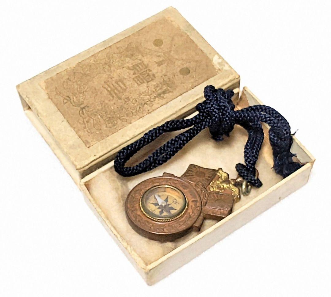 状態良好】明治時代 大日本帝国 日露戦争 勲章型 方位磁針 箱付【國の