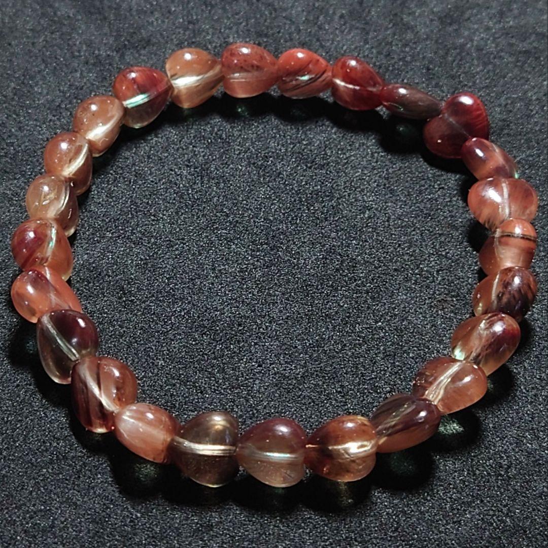 ★アンデシン ハート型 ブレスレット②(SA~SA+)