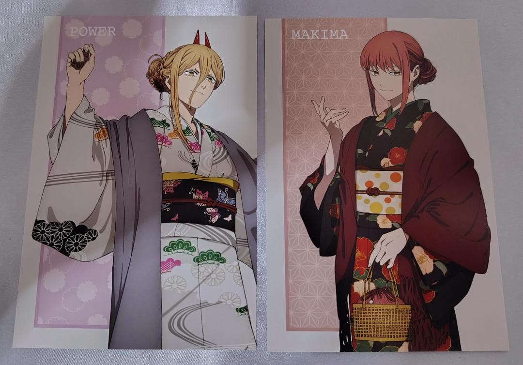 チェンソーマン 和装アクスタ4種、特典ポストカード4種、マキマ