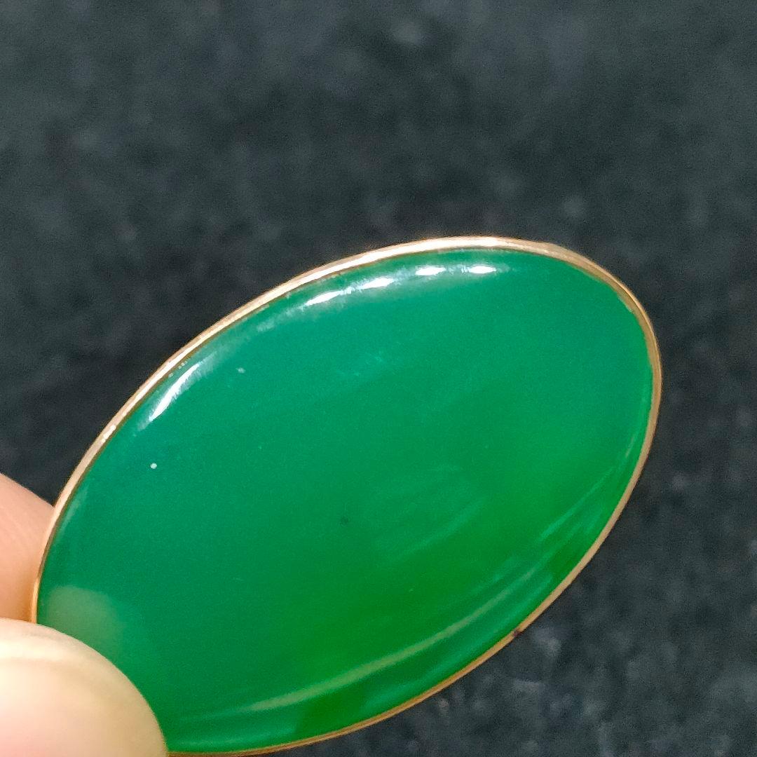 2AB73　翡翠　ペンダントトップ　14K