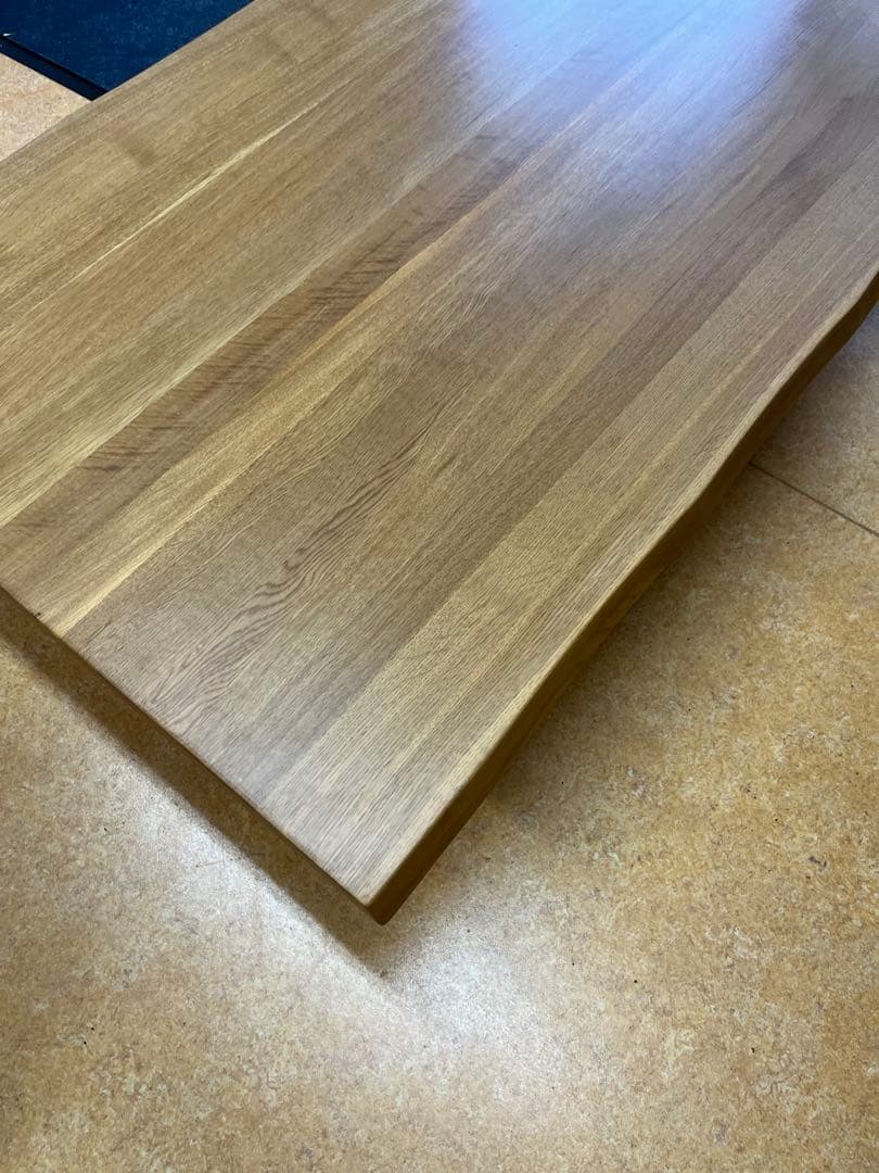 【送料込み】ナラ木　一枚板　ローテーブル　リビングテーブル　オーク材　木製