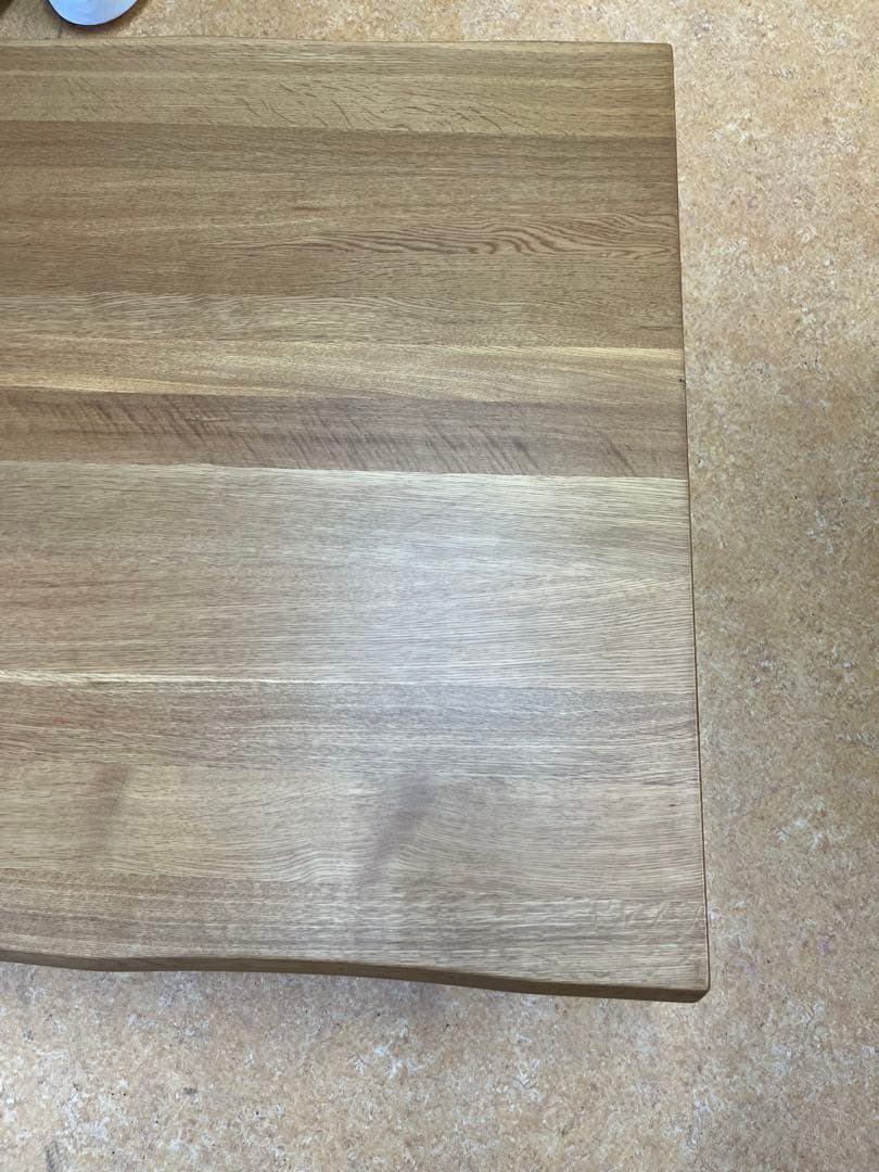 【送料込み】ナラ木　一枚板　ローテーブル　リビングテーブル　オーク材　木製