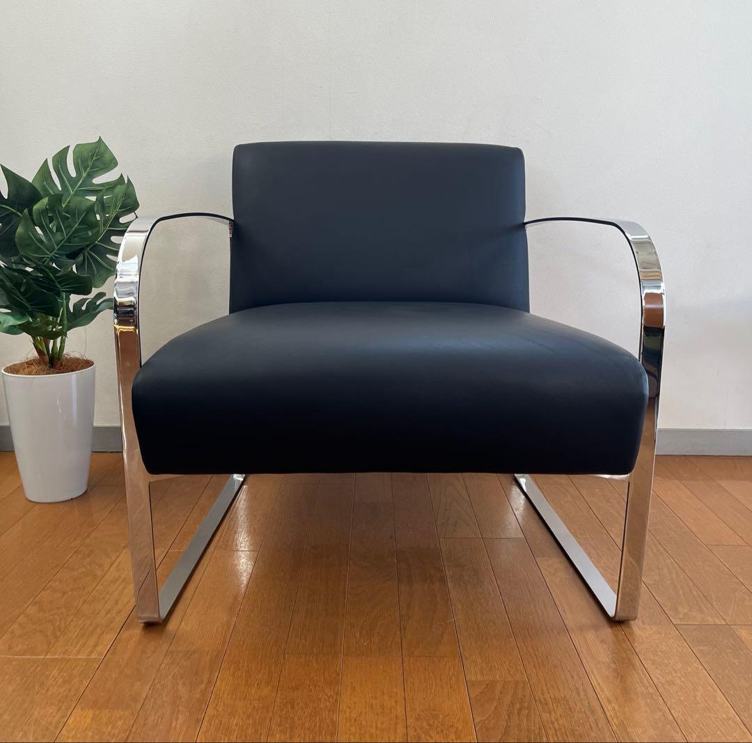 アメリカ　ラザール　本革ラウンジチェア　① ミッドセンチュリー　アールデコ　美品