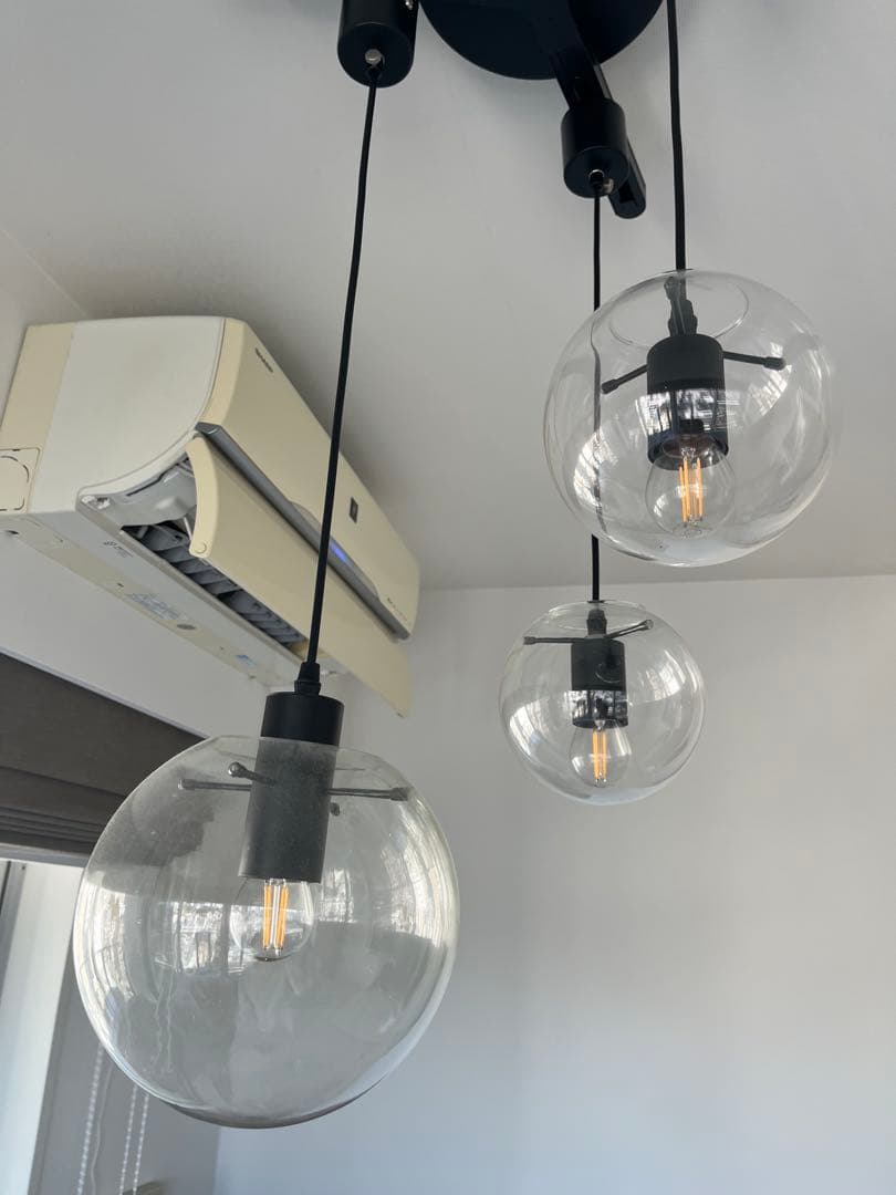 ペンダントライト3個セット三又ダクトレール工事不要コイズミ