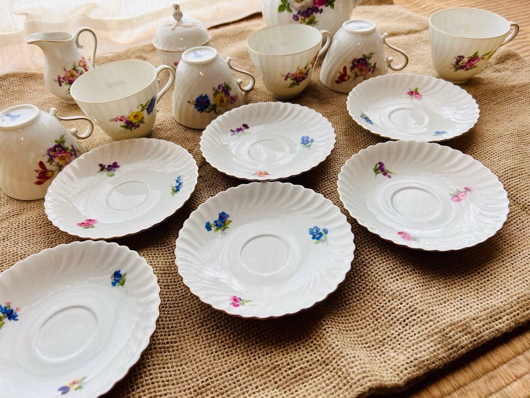 【新品未使用・高島屋購入】KAISER カイザー 花柄 洋食器セット 西ドイツ製