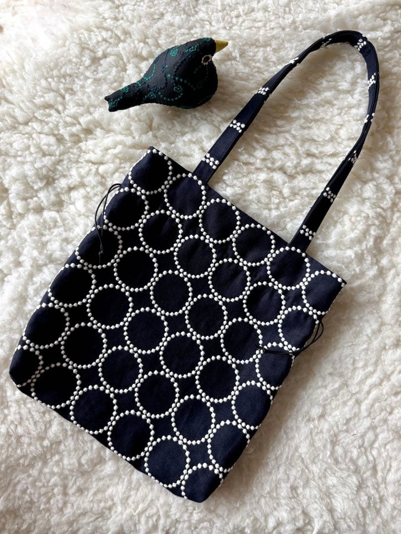 ミナペルホネン生地使用 ✳︎ tambourine 巾着バッグB