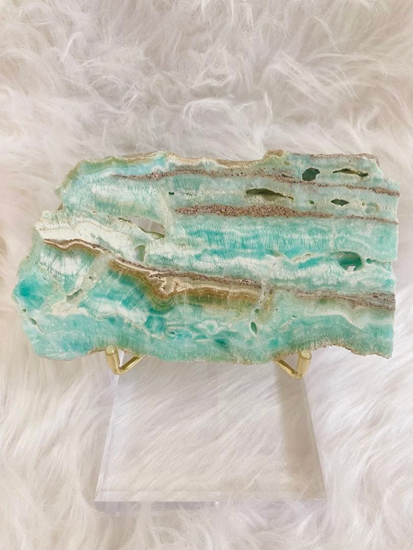 【高品質】 再入荷 天然石 ヘミモルファイト 原石 スライス 置物