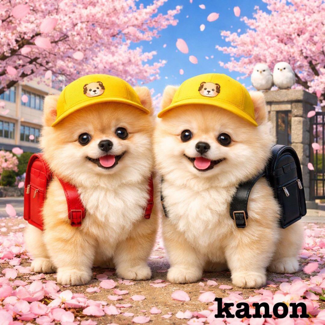 P461 パネル生地 ポメラニアン 18×18 6枚1セット - メルカリ