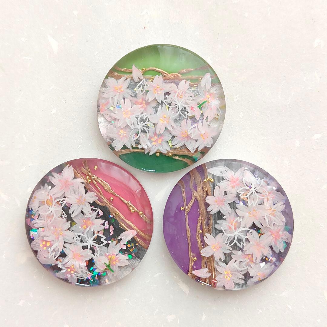 【735】ハンドメイド　レジン　ヘアゴム　ポニーフック