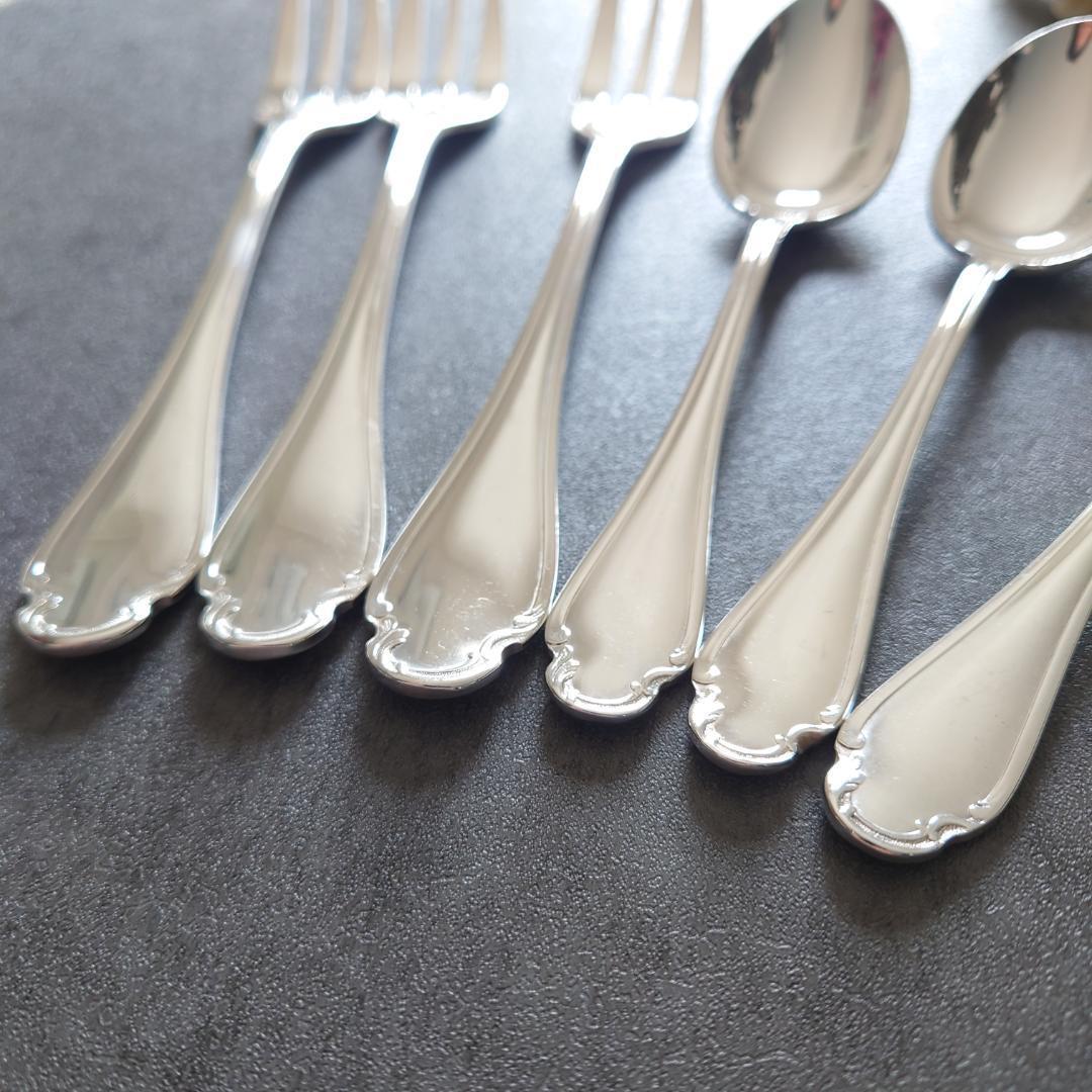 希少 美品 クリストフル ポンパドール ケーキフォーク コーヒースプーン 6点